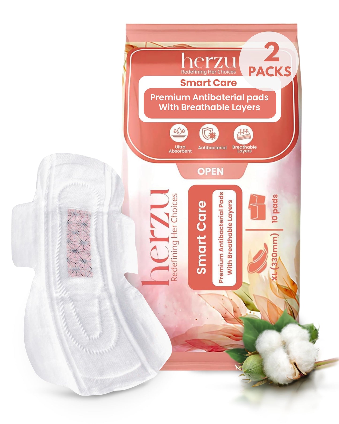 Ultra-Safe Antibacterial Sanitary Pads