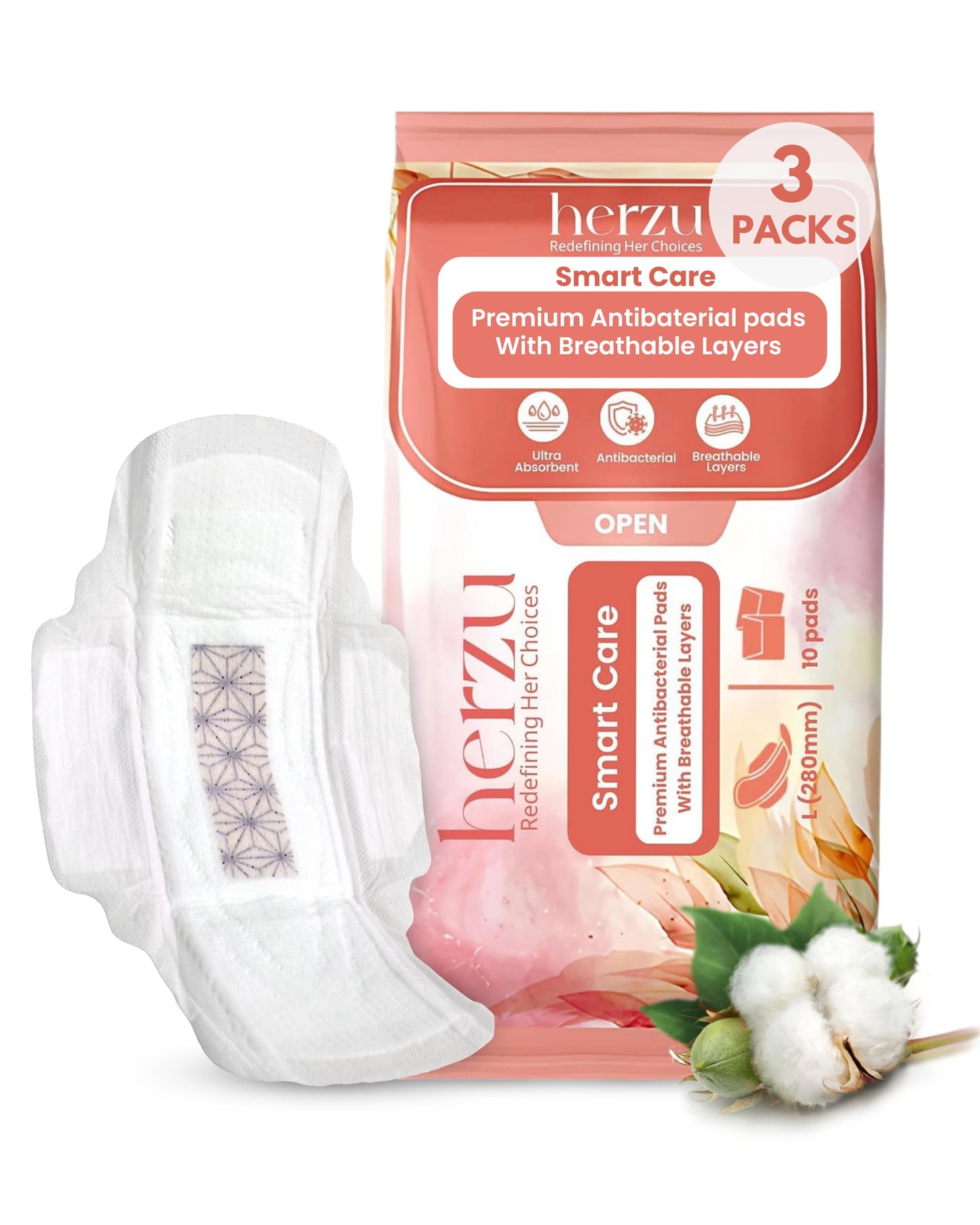 Ultra-Safe Antibacterial Sanitary Pads